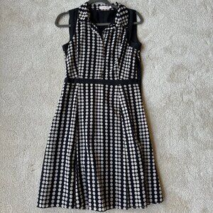 Tory Burch Silk Polka Dot Sleeveless Dress